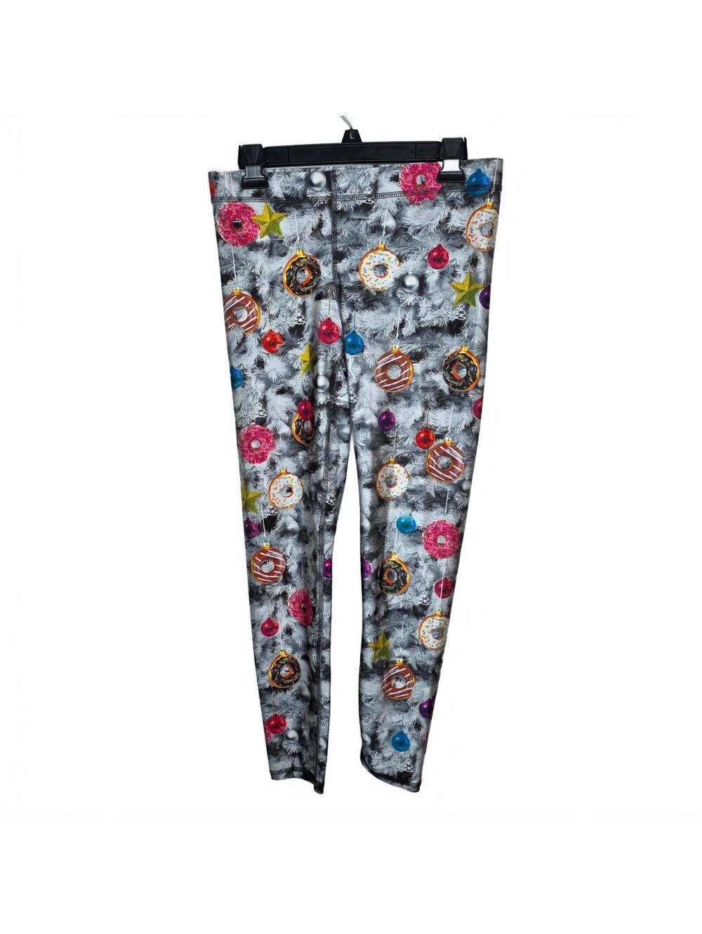 TEREZ Christmas Donut Leggings Size L Holiday Yoga Athleisure